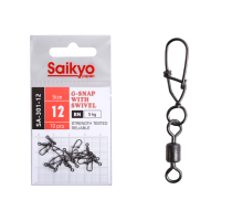 Вертлюг с застежкой Saikyo SA-301-12 - 10 шт (5кг)