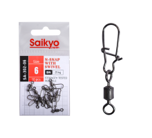 Вертлюг с застежкой Saikyo SA-302-06 - 10 шт (15кг)