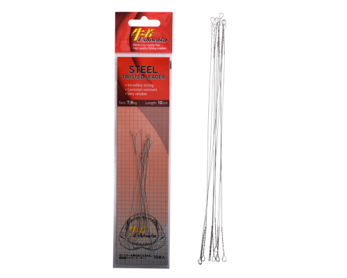 Поводок Ushiwaka Steel Twisted UST1079, 7,9кг/10см, 10шт