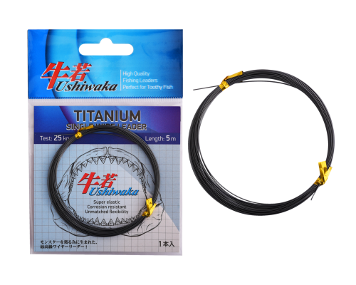 Поводочный материал Ushiwaka Titanium Single Wire, 25кг 5м