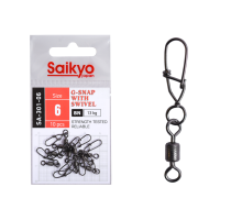 Вертлюг с застежкой Saikyo SA-301-06 - 10 шт (13кг)