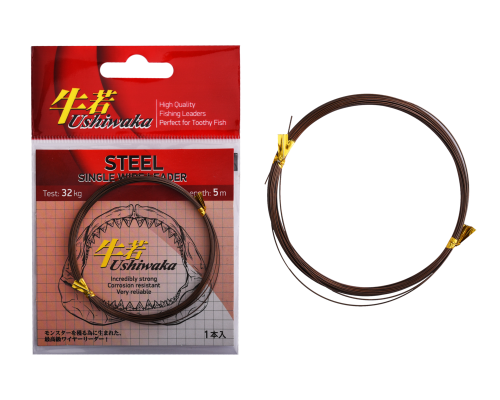 Поводочный материал Ushiwaka Steel Single Wire, 32кг 5м