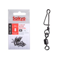 Вертлюг с застежкой Saikyo SA-303-08 - 10 шт (7кг)