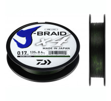 Шнур Daiwa J-Braid X4 Dark Green 0.10мм 135м