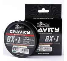 Шнур DuraKing GRAVITY 8X+1 , 100м, серый #1.2, 0,18мм, 12lbs