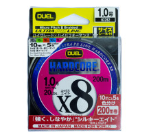 Пл.шн. Duel PE Hardcore X8 200m 5Color #0.6 (0.132мм) 5.8 кг.