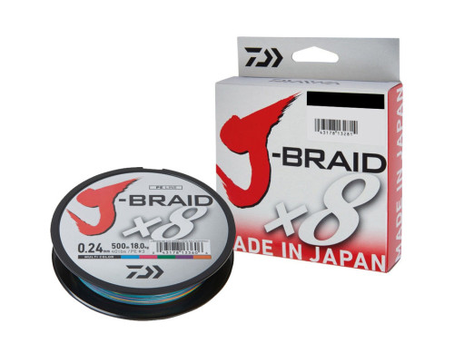 Шнур Daiwa J-Braid X8 Multicolor 0.10мм 13lb 150м