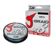 Шнур Daiwa J-Braid X8 Multicolor 0.20мм 29lb 150м