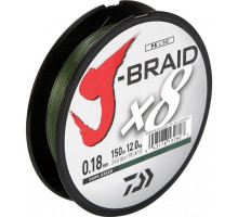 Шнур Daiwa J-Braid X8 Dark Green 0.13мм 18lb 150м
