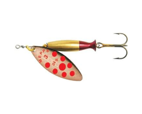 Блесна вращ. Mepps AGLIA LONG HEAVY, 1, Copper PTS Red