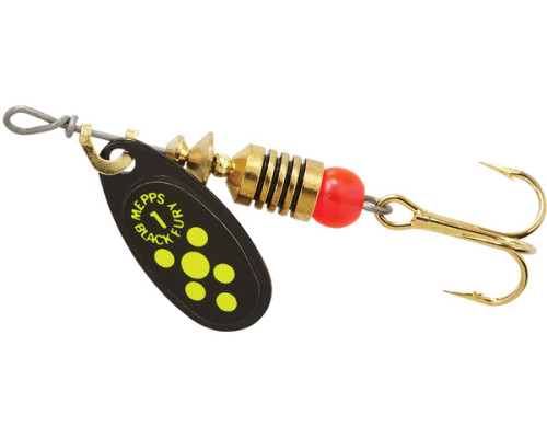 Блесна вращ. Mepps BLACK FURY 1, Black/Chartreuse