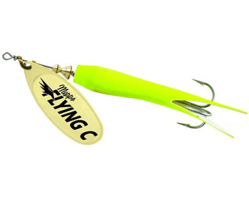Блесна вращ. Mepps AGLIA FLYING C, 25g №3 Gold/Chartreuse