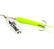 Блесна вращ. Mepps AGLIA FLYING C, 25g №3 SILVER/Chartreuse