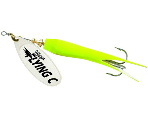 Блесна вращ. Mepps AGLIA FLYING C, 25g №3 SILVER/Chartreuse
