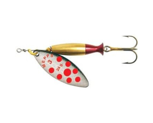 Блесна вращ. Mepps AGLIA LONG HEAVY, 3, Silver PTS Red