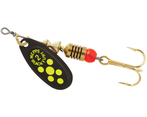 Блесна вращ. Mepps BLACK FURY 2, Black/Chartreuse