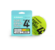 Шнур DUNAEV FORTBRAID PEx4 Dark Green 150m #1.5/0,209  (11 кг)