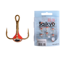 Тройник-капля Saikyo с глазом золот. №12G ( 10шт)