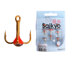 Тройник-капля Saikyo с глазом золот. №14G ( 10шт)